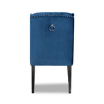 Load image into Gallery viewer, Baxton Studio Lamont Modern Contemporary Transitional Navy Blue Velvet Fabric Upholstered And Dark Brown Finished Wood Wingback Dining Chair
