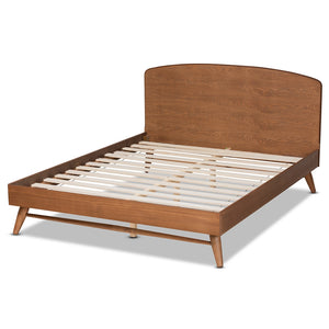 Baxton Studio Keagan Mid-Century Modern Transitional Finished Wood Platform Bed