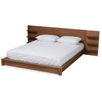 Load image into Gallery viewer, Baxton Studio Elina Modern and Contemporary Finished Wood Platform Storage Bed with Shelves
