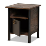 Load image into Gallery viewer, Baxton Studio Vaughan Modern And Contemporary Two-Tone Rustic Brown And Black Finished Wood Nightstand
