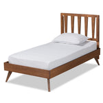 Load image into Gallery viewer, Baxton Studio Michi Modern And Contemporary Ash Walnut Finished Wood Twin Size Bed
