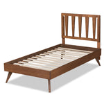 Load image into Gallery viewer, Baxton Studio Michi Modern And Contemporary Ash Walnut Finished Wood Twin Size Bed
