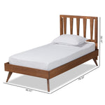 Load image into Gallery viewer, Baxton Studio Michi Modern And Contemporary Ash Walnut Finished Wood Twin Size Bed
