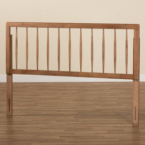 Baxton Studio Valin Modern And Contemporary Ash Walnut Finished Wood Full Size Headboard