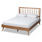 Load image into Gallery viewer, Baxton Studio Toru Mid-Century Modern Ash Walnut Finished Wood Platform Bed
