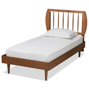 Baxton Studio Chiyo Mid-Century Modern Transitional Finished Wood Platform Bed