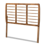 Load image into Gallery viewer, Baxton Studio Carolyn Mid-Century Modern Ash Walnut Finished Wood Full Size Headboard
