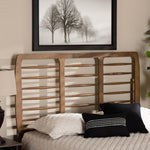 Load image into Gallery viewer, Baxton Studio Carolyn Mid-Century Modern Ash Walnut Finished Wood Queen Size Headboard
