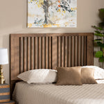 Load image into Gallery viewer, Baxton Studio Harena Modern And Contemporary Transitional Ash Walnut Finished Wood Queen Size Headboard
