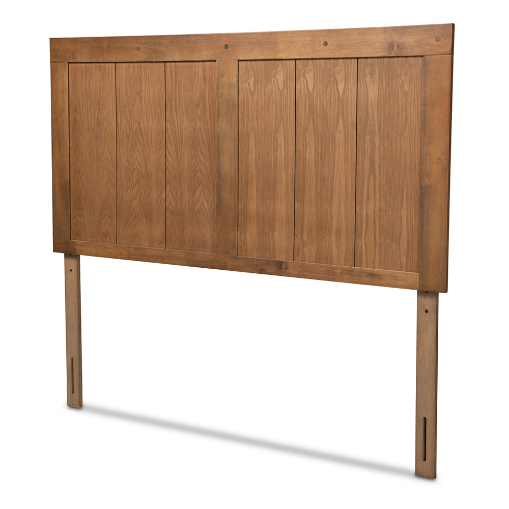 Baxton Studio Patwin Modern And Contemporary Transitional Ash Walnut Finished Wood Queen Size Headboard