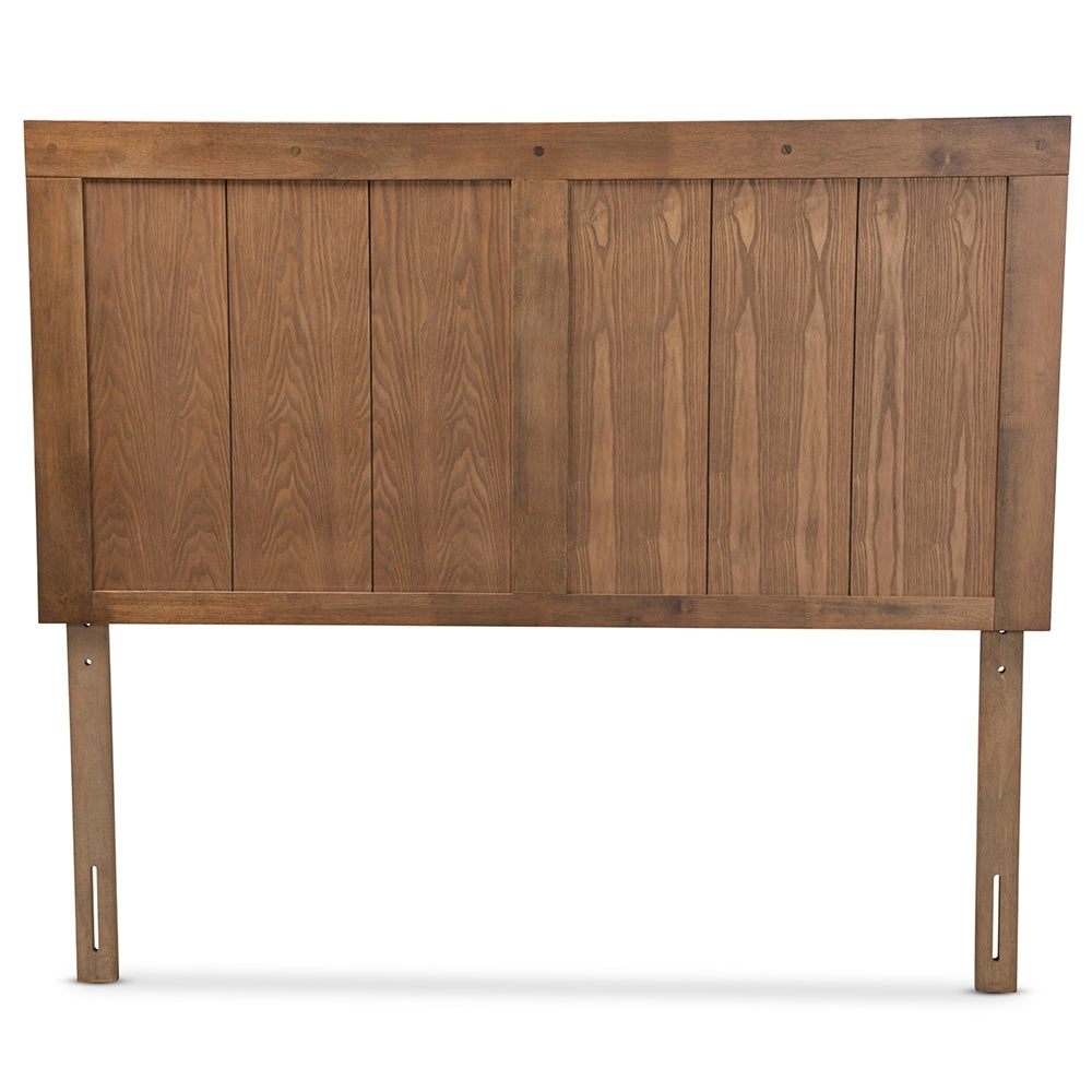 Baxton Studio Patwin Modern And Contemporary Transitional Ash Walnut Finished Wood King Size Headboard