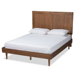 Load image into Gallery viewer, Baxton Studio Nicola Mid-Century Modern Transitional Ash Walnut Finished Wood Platform Bed
