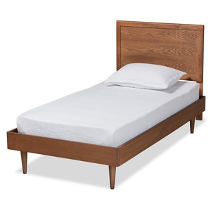 Baxton Studio Hiro Mid-Century Modern Finished Wood Platform Bed