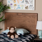 Load image into Gallery viewer, BAXTON STUDIO RAYA MID-CENTURY MODERN WALNUT BROWN FINISHED WOOD TWIN SIZE HEADBOARD
