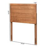 Load image into Gallery viewer, Baxton Studio Seren Mid-Century Modern Walnut Brown Finished Wood Twin Size Headboard
