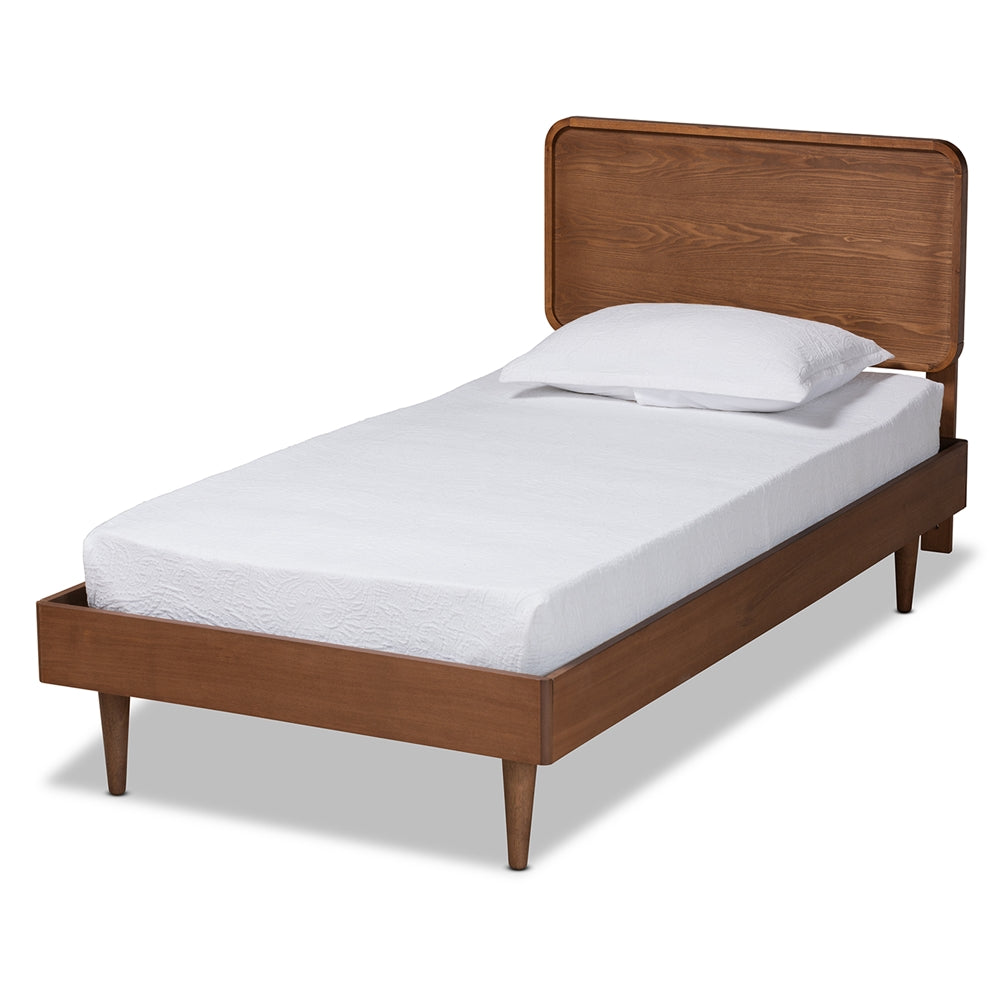 Baxton Studio Gisa Mid-Century Modern Transitional Finished Wood Platform Bed