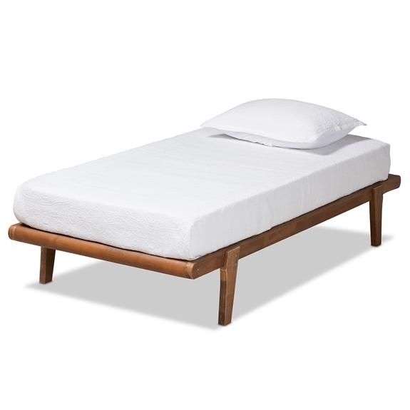 Baxton Studio Kaia Mid-Century Modern Finished Wood Platform Bed Frame