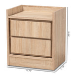 Load image into Gallery viewer, Baxton Studio Hale Modern And Contemporary Oak Finished Wood 1-Door Nightstand
