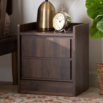 Load image into Gallery viewer, Baxton Studio Hale Modern And Contemporary Walnut Brown Finished Wood 1-Door Nightstand
