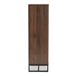 Load image into Gallery viewer, Baxton Studio Neil Modern And Contemporary Walnut Brown Finished Wood And Black Finished Metal Multipurpose Storage Cabinet
