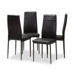 Load image into Gallery viewer, Baxton Studio Matiese Modern And Contemporary Black Faux Leather Upholstered Dining Chair (Set Of 4)
