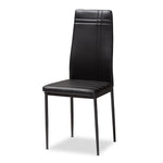 Load image into Gallery viewer, Baxton Studio Matiese Modern And Contemporary Black Faux Leather Upholstered Dining Chair (Set Of 4)
