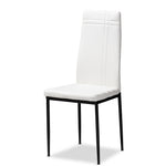 Load image into Gallery viewer, Baxton Studio Matiese Modern And Contemporary White Faux Leather Upholstered Dining Chair (Set Of 4)
