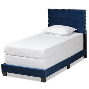 Baxton Studio Tamira Modern and Contemporary Glam Velvet Fabric Upholstered Panel Bed