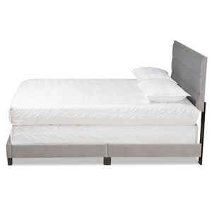 Baxton Studio Tamira Modern and Contemporary Glam Velvet Fabric Upholstered Panel Bed