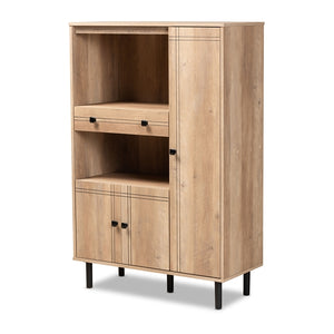 Baxton Studio Patterson Modern and Contemporary Finished 1-Drawer Kitchen Storage Cabinet