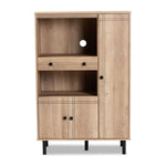 Load image into Gallery viewer, Baxton Studio Patterson Modern And Contemporary Oak Brown Finished 1-Drawer Kitchen Storage Cabinet
