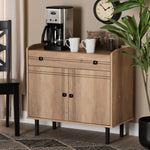 Load image into Gallery viewer, BAXTON STUDIO PATTERSON MODERN AND CONTEMPORARY OAK BROWN FINISHED WOOD 2-DOOR KITCHEN STORAGE CABINET
