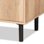 Load image into Gallery viewer, Baxton Studio Patterson Modern And Contemporary Modern Oak Brown Finished Wood 3-Door Kitchen Storage Cabinet
