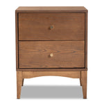 Load image into Gallery viewer, Baxton Studio Landis Mid-Century Modern Ash Walnut Finished Wood 2-Drawer Nightstand
