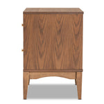 Load image into Gallery viewer, Baxton Studio Landis Mid-Century Modern Ash Walnut Finished Wood 2-Drawer Nightstand
