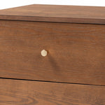 Load image into Gallery viewer, Baxton Studio Landis Mid-Century Modern Ash Walnut Finished Wood 2-Drawer Nightstand
