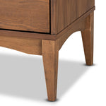 Load image into Gallery viewer, Baxton Studio Landis Mid-Century Modern Ash Walnut Finished Wood 2-Drawer Nightstand
