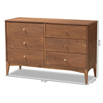 Load image into Gallery viewer, Baxton Studio Landis Mid-Century Modern Ash Walnut Finished Wood 6-Drawer Dresser
