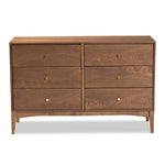 Load image into Gallery viewer, Baxton Studio Landis Mid-Century Modern Ash Walnut Finished Wood 6-Drawer Dresser
