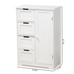 Load image into Gallery viewer, Baxton Studio Bauer Modern And Contemporary White Finished Wood 4-Drawer Bathroom Storage Cabinet
