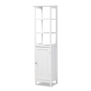 Baxton Studio Beltran Modern And Contemporary White Finished Wood Bathroom Storage Cabinet