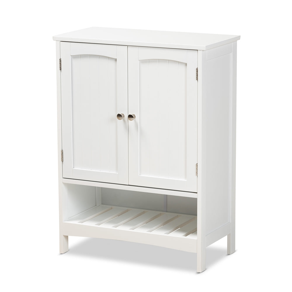 Baxton Studio Jaela Modern and Contemporary Finished Wood 2-Door Bathroom Storage Cabinet