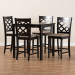 Load image into Gallery viewer, Baxton Studio Ramiro Modern And Contemporary Transitional Sand Fabric Upholstered And Dark Brown Finished Wood 5-Piece Pub Set
