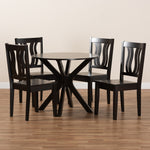 Load image into Gallery viewer, Baxton Studio Mare Modern And Contemporary Transitional Dark Brown Finished Wood 5-Piece Dining Set
