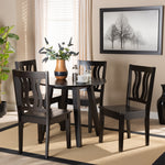 Load image into Gallery viewer, Baxton Studio Anesa Modern And Contemporary Transitional Dark Brown Finished Wood 5-Piece Dining Set
