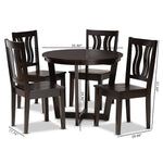 Load image into Gallery viewer, Baxton Studio Elodia Modern And Contemporary Transitional Dark Brown Finished Wood 5-Piece Dining Set
