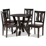 Load image into Gallery viewer, Baxton Studio Noelia Modern And Contemporary Transitional Dark Brown Finished Wood 5-Piece Dining Set
