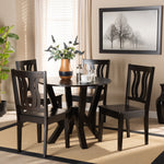 Load image into Gallery viewer, Baxton Studio Noelia Modern And Contemporary Transitional Dark Brown Finished Wood 5-Piece Dining Set
