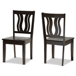 Load image into Gallery viewer, Baxton Studio Fenton Modern And Contemporary Transitional Dark Brown Finished Wood 2-Piece Dining Chair Set
