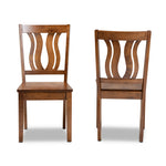 Load image into Gallery viewer, Baxton Studio Fenton Modern And Contemporary Transitional Walnut Brown Finished Wood 2-Piece Dining Chair Set
